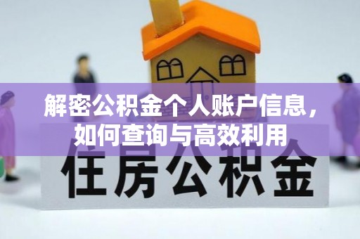 博罗解密公积金个人账户信息，如何查询与高效利用