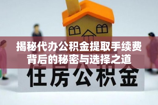 博罗揭秘代办公积金提取手续费背后的秘密与选择之道