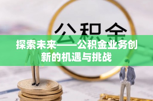 博罗探索未来——公积金业务创新的机遇与挑战