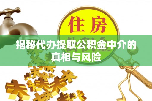博罗揭秘代办提取公积金中介的真相与风险