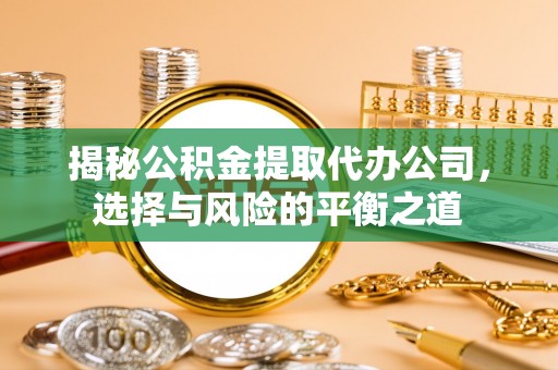 博罗揭秘公积金提取代办公司，选择与风险的平衡之道