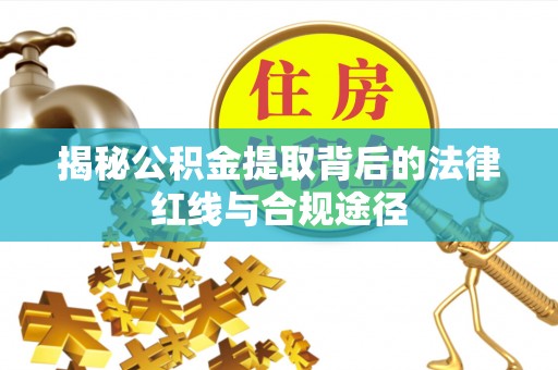 博罗揭秘公积金提取背后的法律红线与合规途径