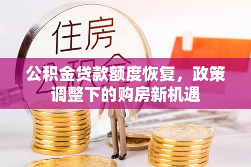 博罗公积金贷款额度恢复，政策调整下的购房新机遇