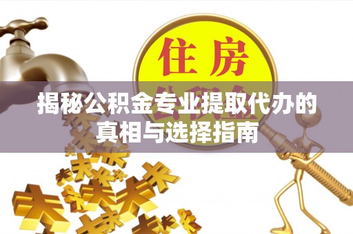 博罗揭秘公积金专业提取代办的真相与选择指南