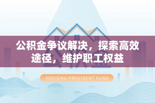 博罗公积金争议解决，探索高效途径，维护职工权益
