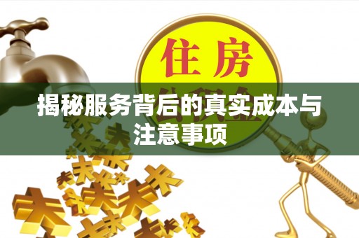 博罗揭秘服务背后的真实成本与注意事项