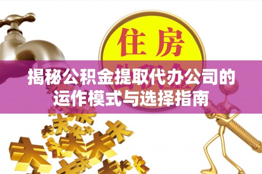 博罗揭秘公积金提取代办公司的运作模式与选择指南
